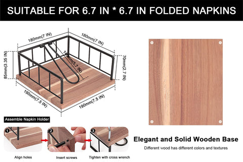 Livabber napkin holder with metal body provides durable, rustproof protection for daily use.