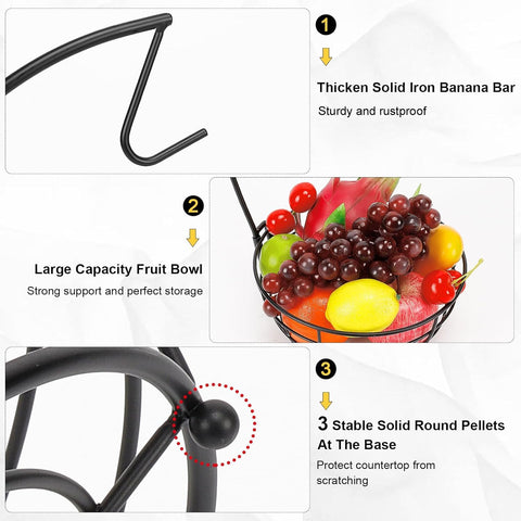 Livabber fruit basket holds apples, pears, and oranges for easy access.