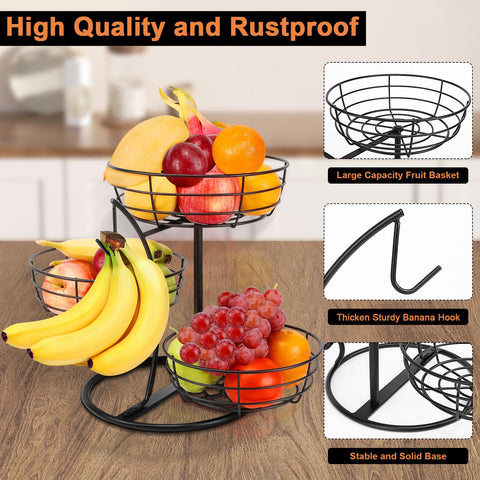 Livabber fruit and snack storage on counter keeps produce fresh and visible.