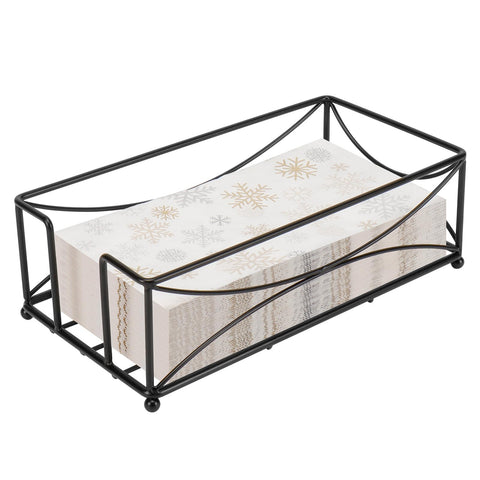 Livabber guest napkin holder black front view shows sturdy base for stable countertop use