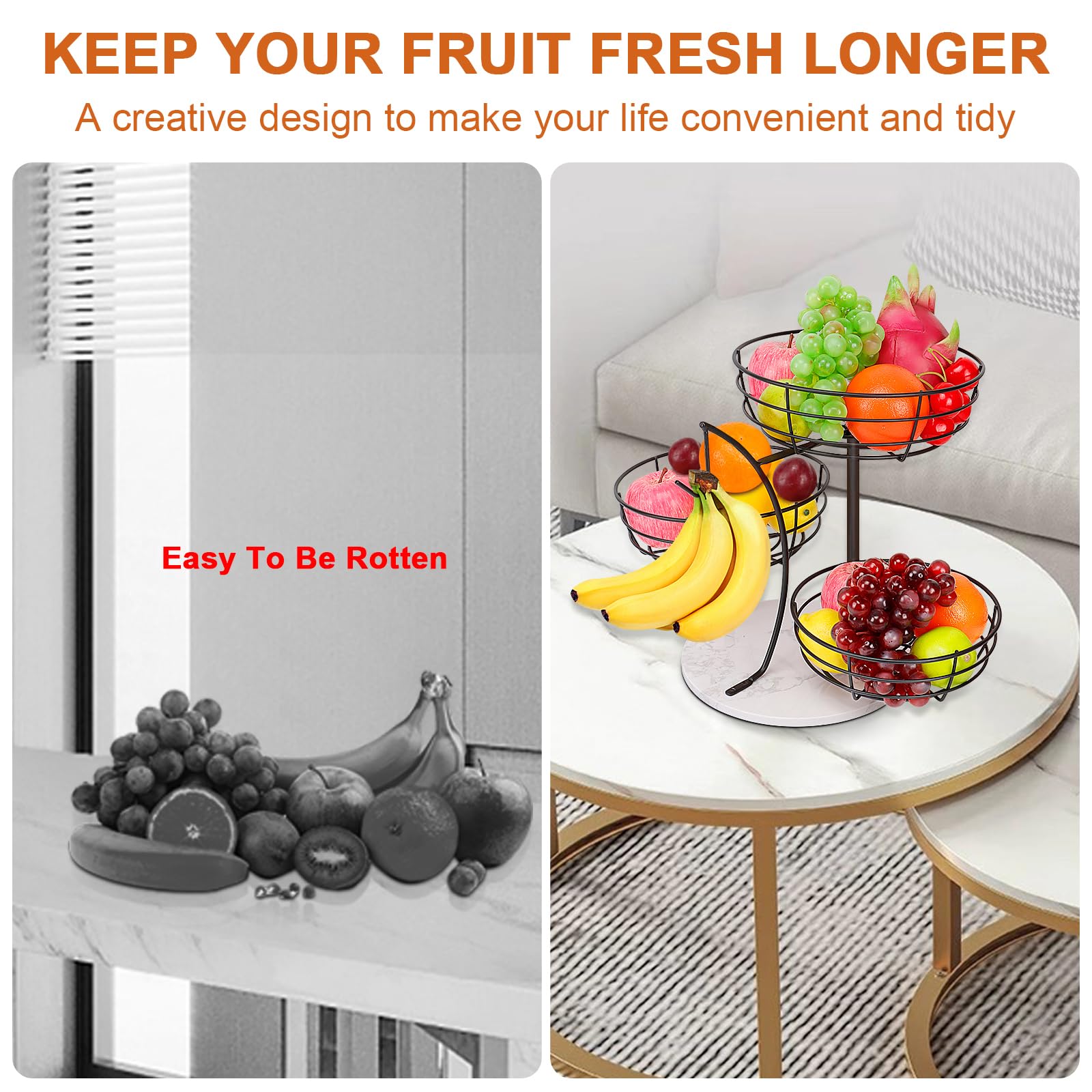 Livabber kitchen counter organizer showcases a stylish space-saving solution.