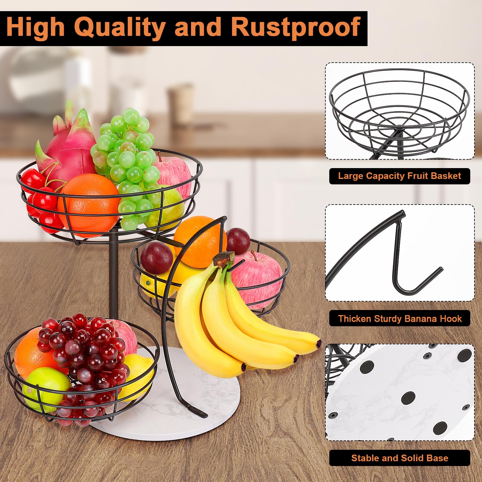 Livabber modern design complements various décor while keeping produce accessible.