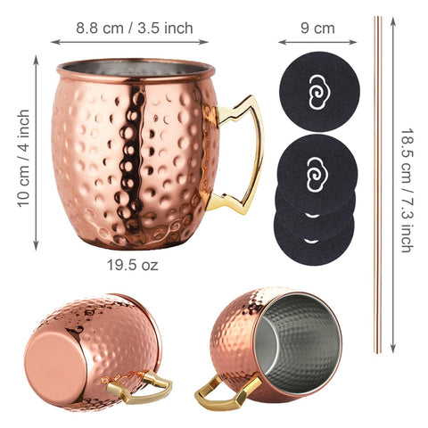 LIVEHITOP Moscow Mule capacity-580ml mug shows proper size for classic cocktails.