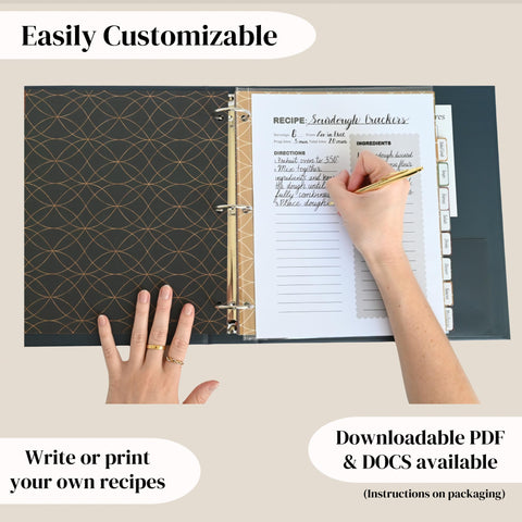 Liv'in Free 8.5x11 blank recipe sheets for customization