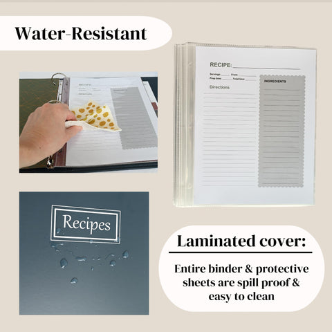 Liv'in Free clear protective sheets shield recipes from spills