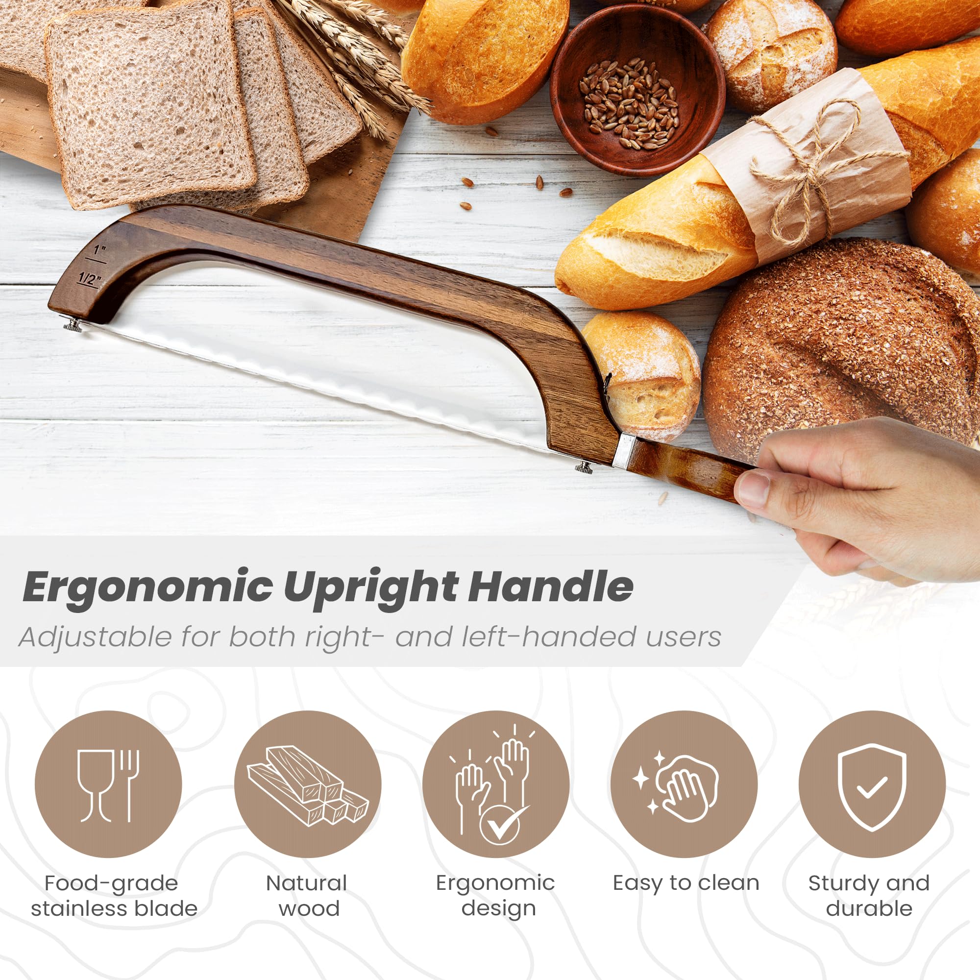 Replacement blades for Living Canvas Design Bread Bow Knife for long-term use.