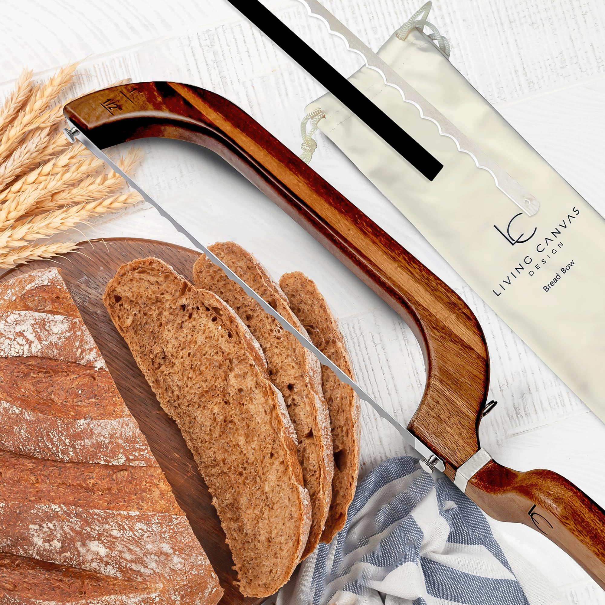 Easy-to-clean slicer from Living Canvas Design for frequent baking sessions.