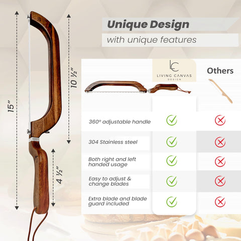 Gift-ready Bread Bow Knife from Living Canvas Design for bakers.