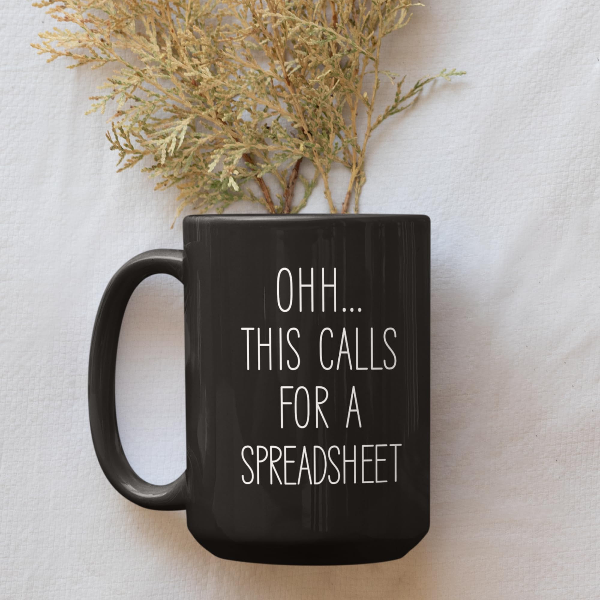 Livinges accountant gift spreadsheet mug, playful coworker gift idea