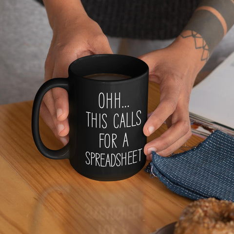 Livinges coworker gift spreadsheet mug for celebrations at work