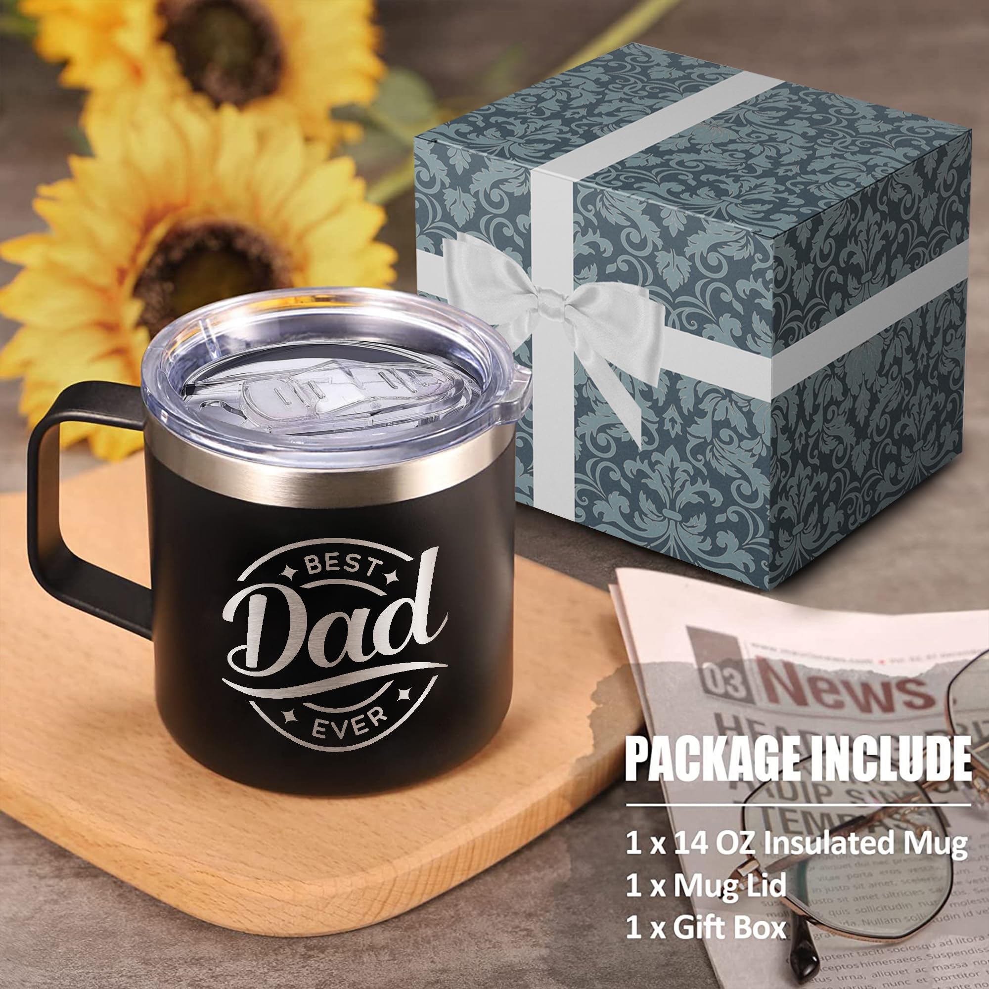 Livinges dad birthday present coffee mug tumbler with humorous print