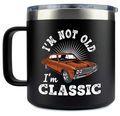 Livinges durable retirement coffee cup for daily use and gift-giving.