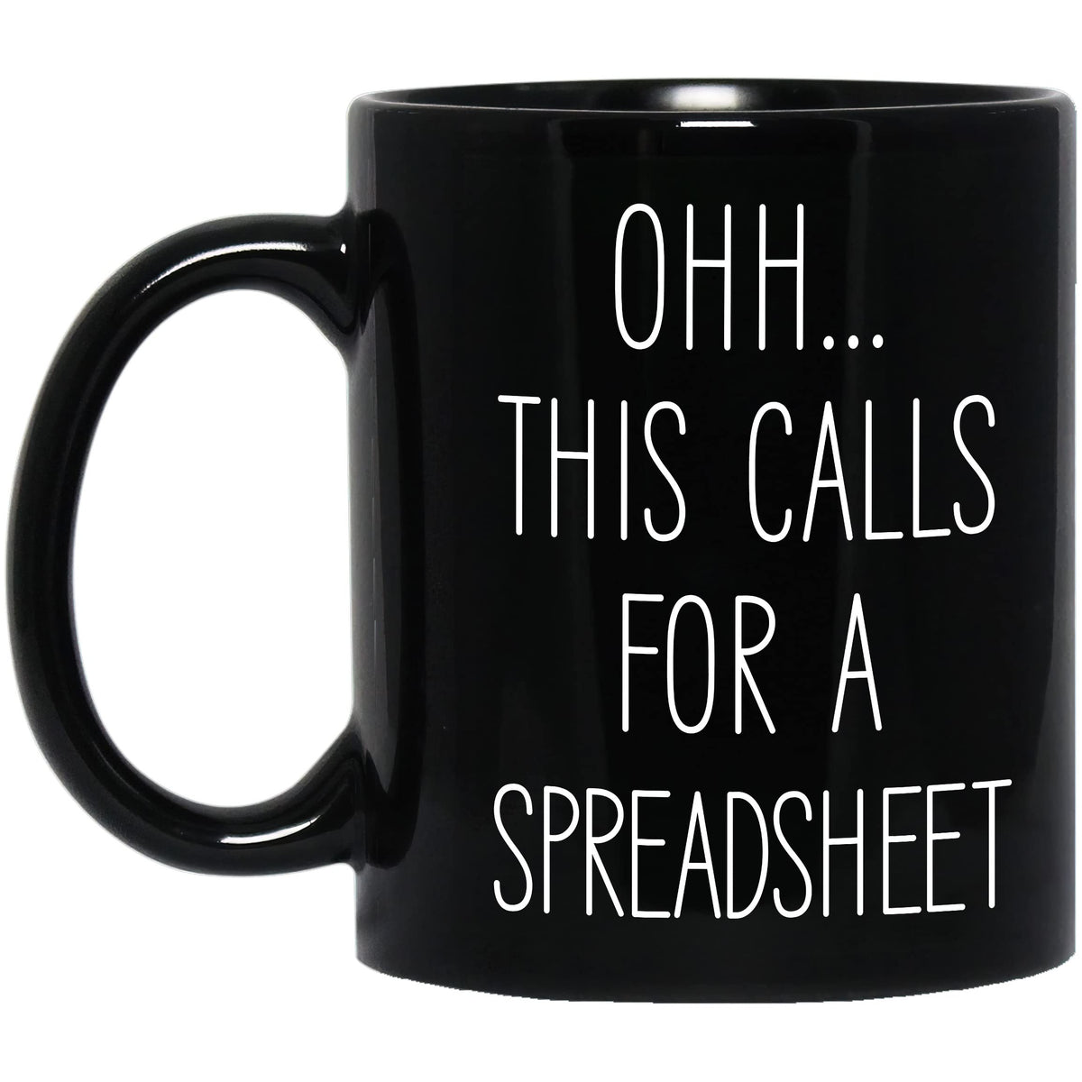 Livinges funny coffee mug featuring spreadsheet design for office humor and desk motivation