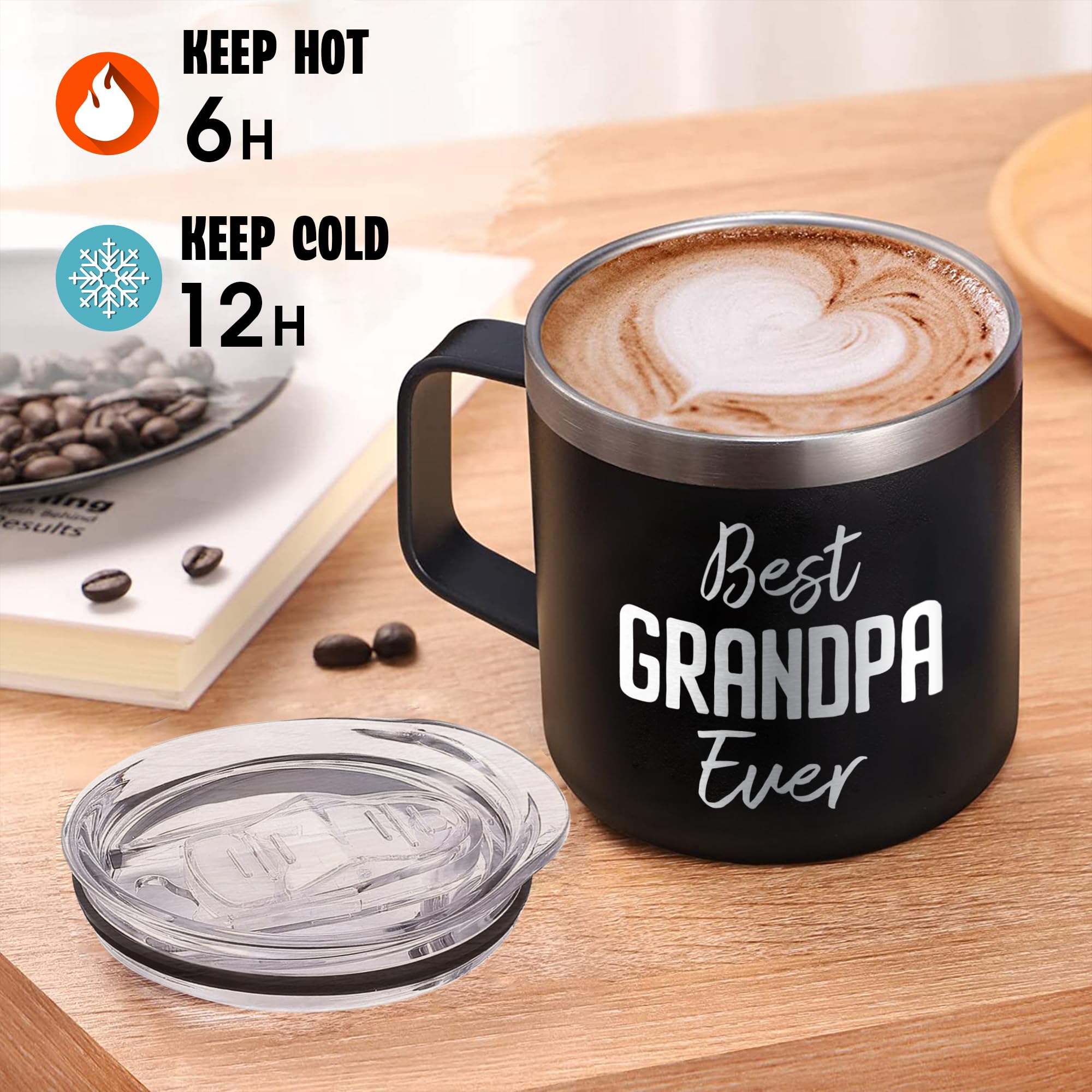 Livinges Papa Coffee Mug side design with humorous two-sided print for daily smiles