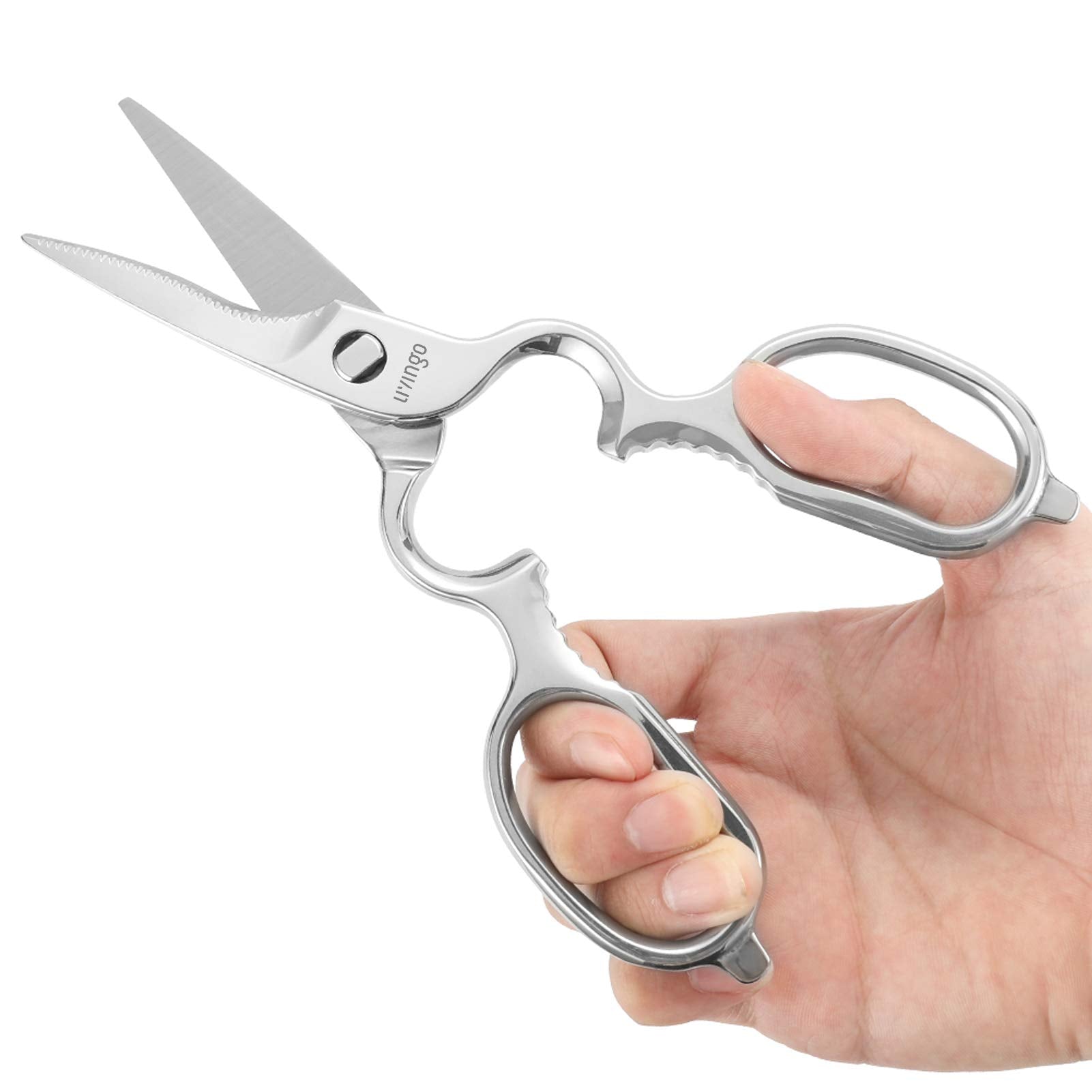 LIVINGO kitchen forged shears dishwasher-safe design makes cleanup easier.