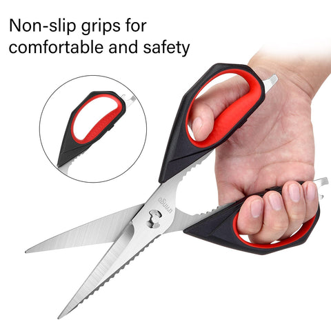 Livingo scissors include a bottle opener for quick kitchen tasks.