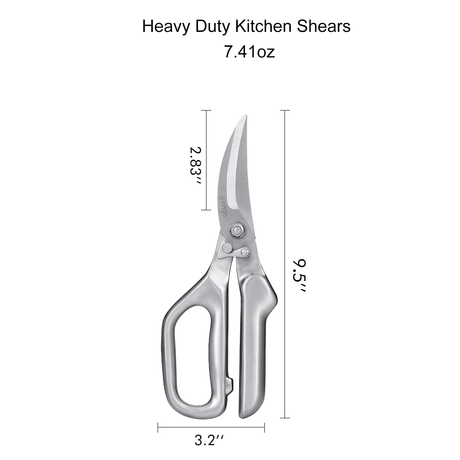 LIVINGO kitchen scissors locking mechanism for safe storage