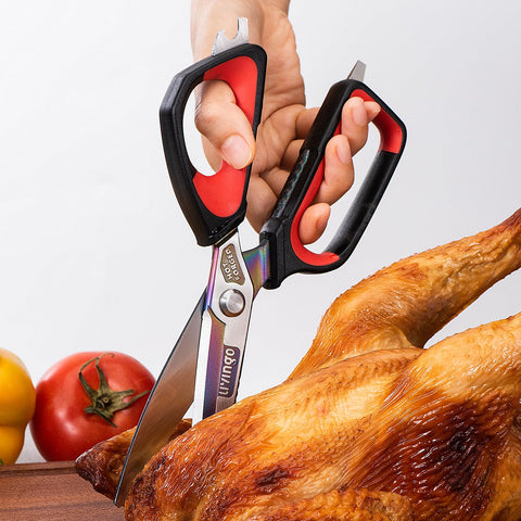 LIVINGO multipurpose shears with crab-lobster cracker for seafood prep