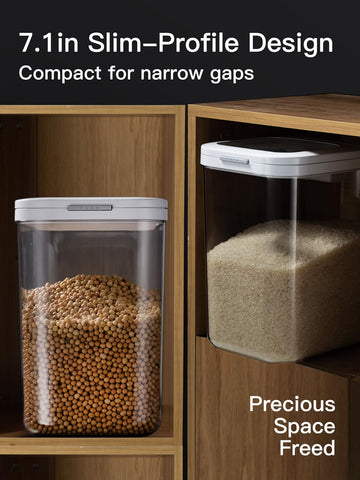 LivLab Mker cereal storage container keeps grains neatly organized.