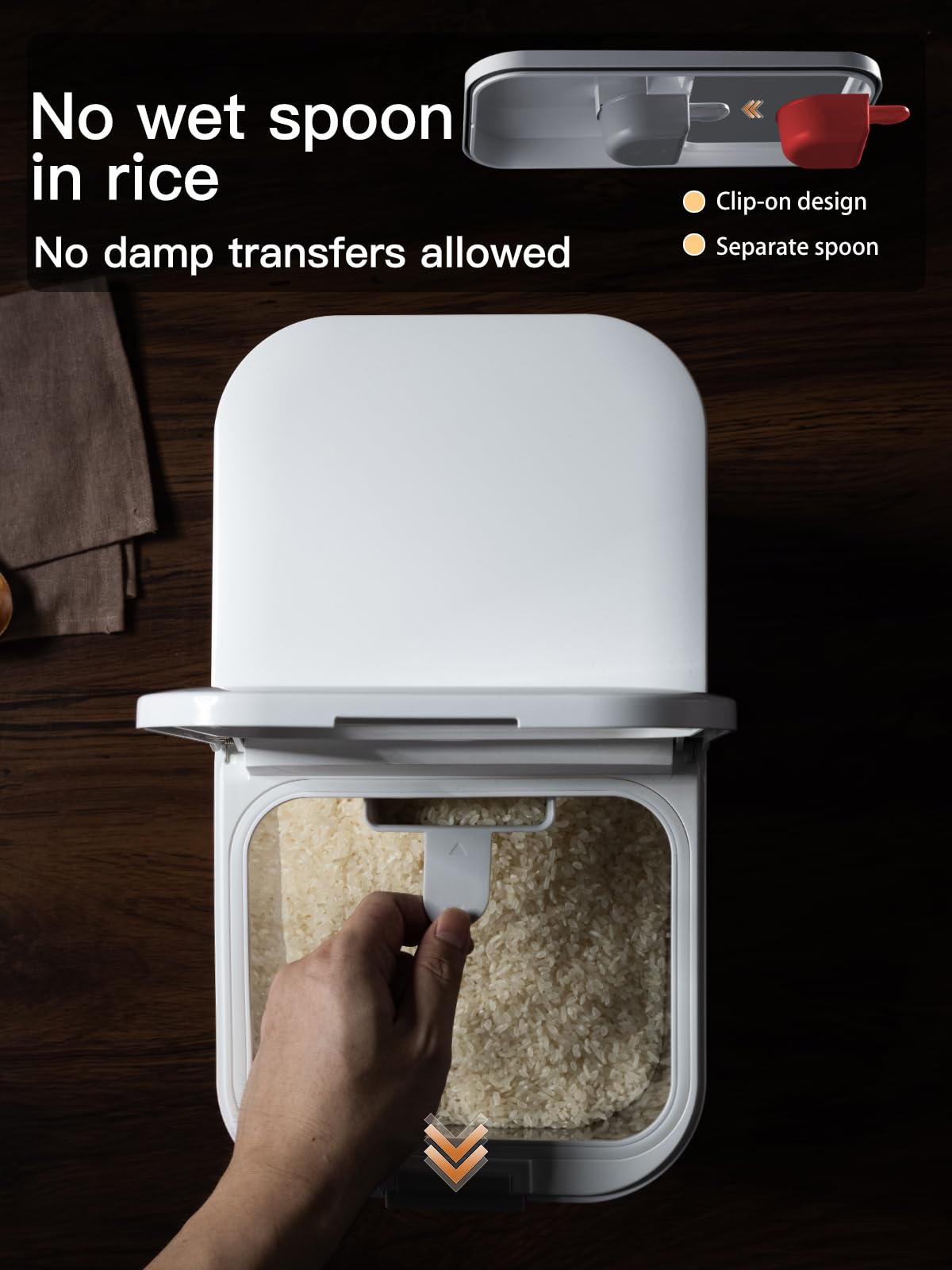LivLab Mker flour storage bin preserves moisture and texture neatly.