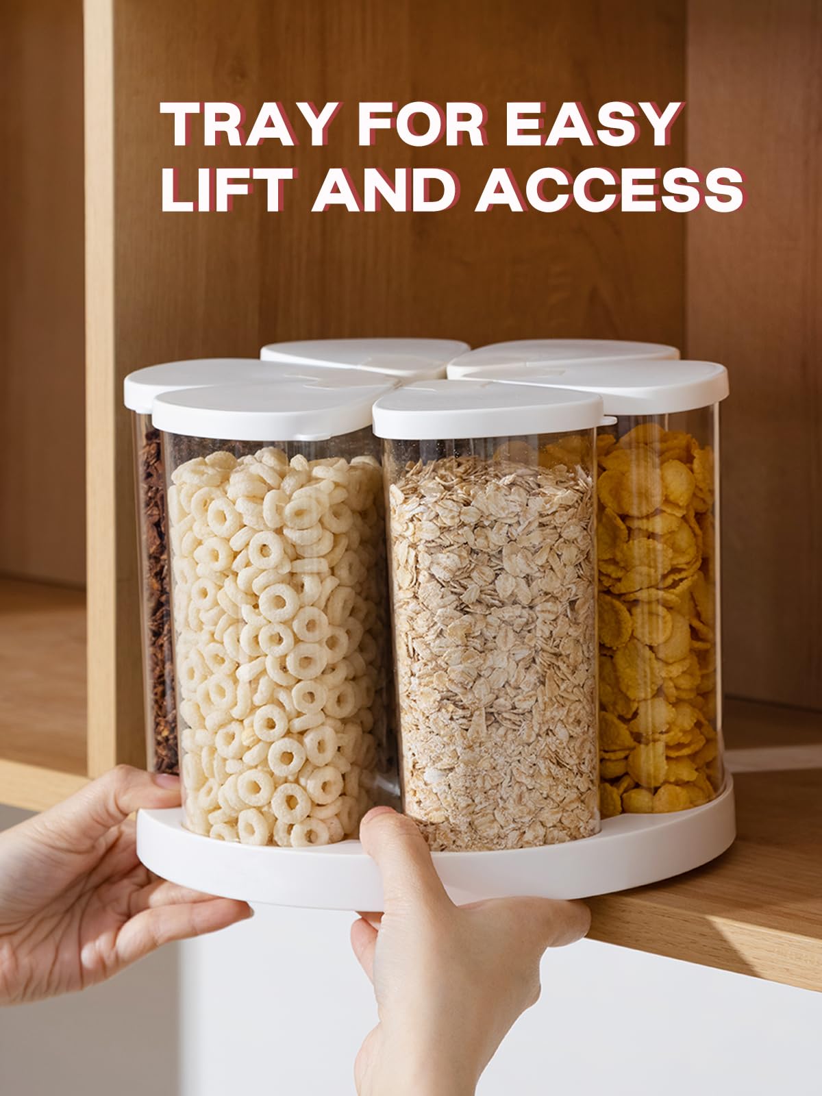 LivLab Mker oats in dispenser ready for quick breakfast prep.