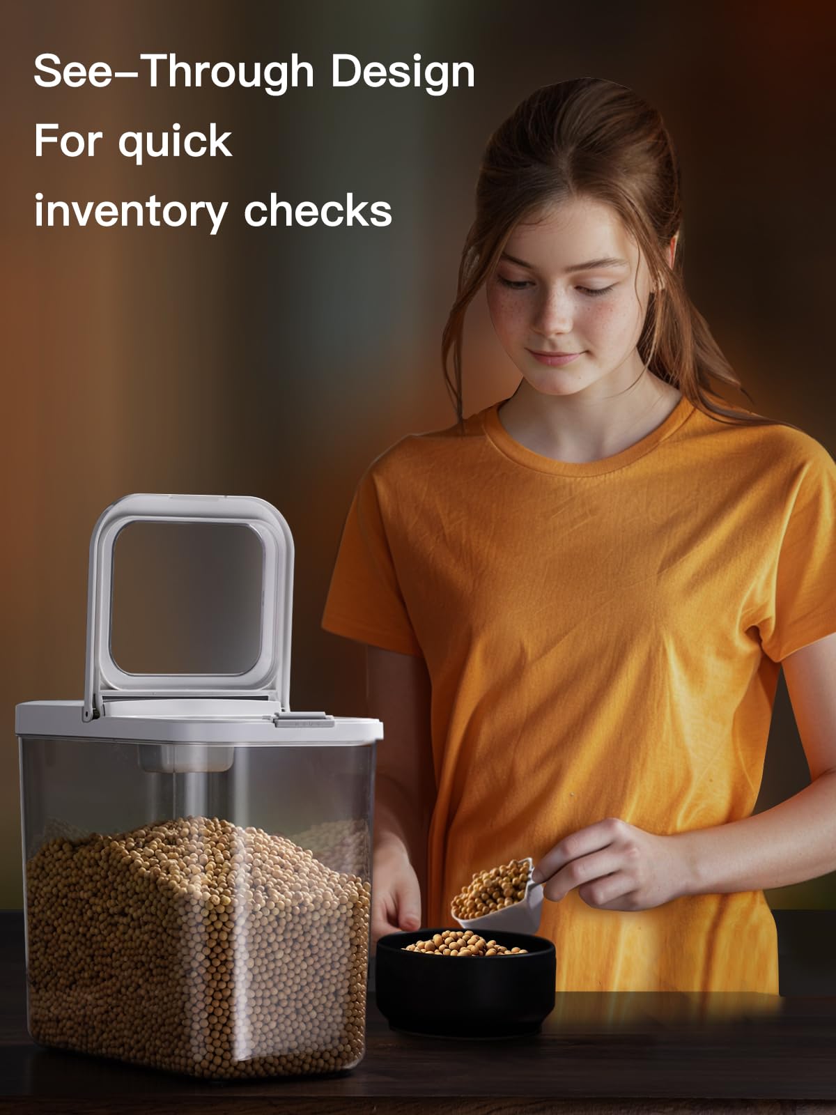 Push-button lid on LivLab Mker enables one-handed access during busy mornings.