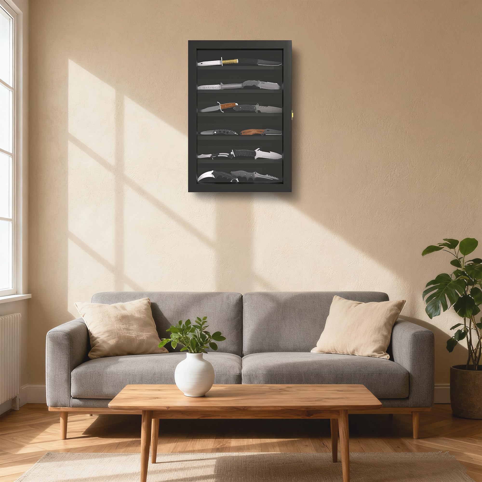 Livnhood acrylic glass door provides crystal clear view while protecting blades from dust