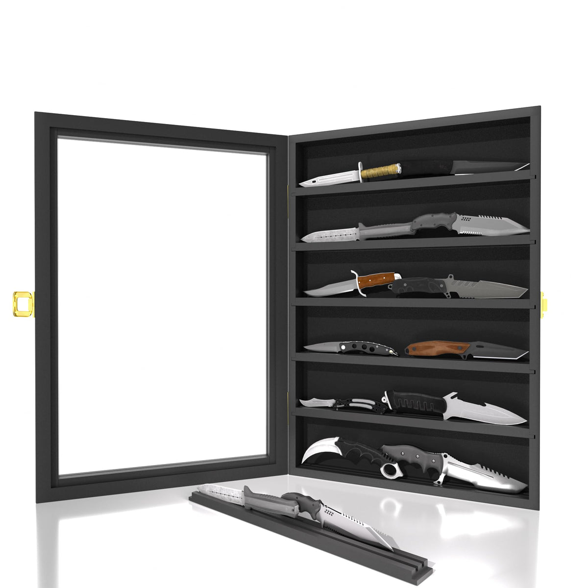 Livnhood 6-tier knife display case offers clear visibility and organized blade storage