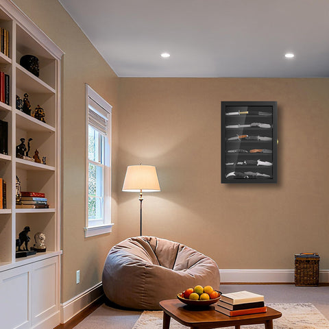 Livnhood lockable storage protects blades and adds security when displayed