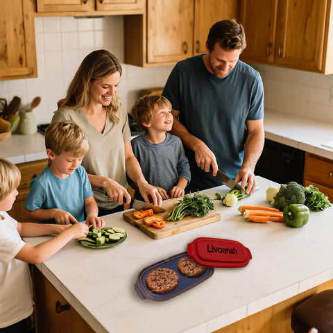 Livoanah red egg cooker dishwasher-safe for simple cleanup.