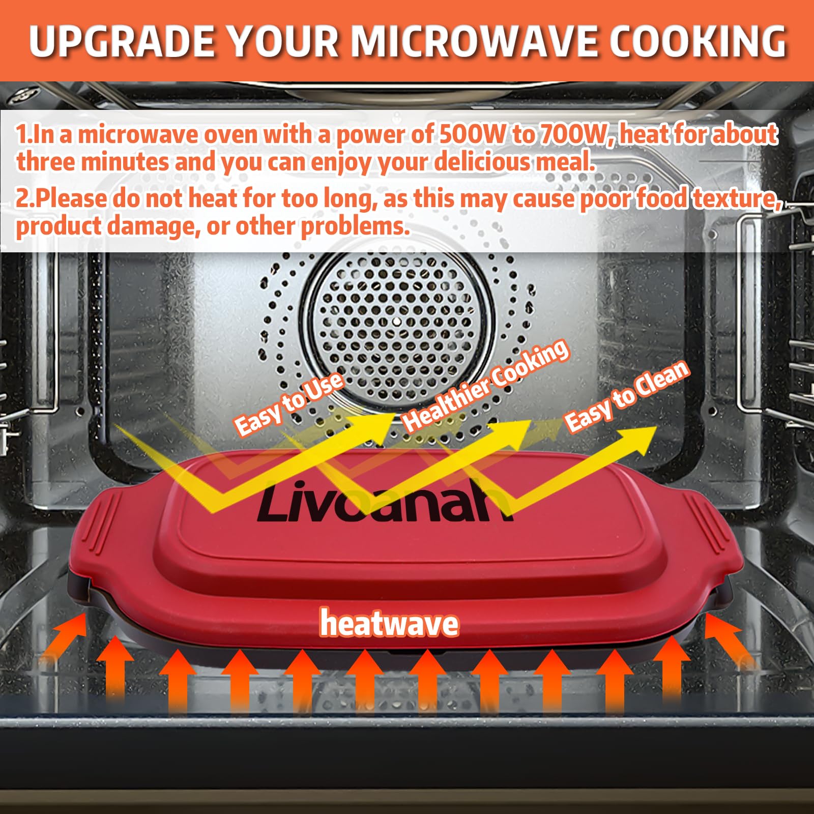 Livoanah red egg cooker dual chambers for simultaneous cooking.