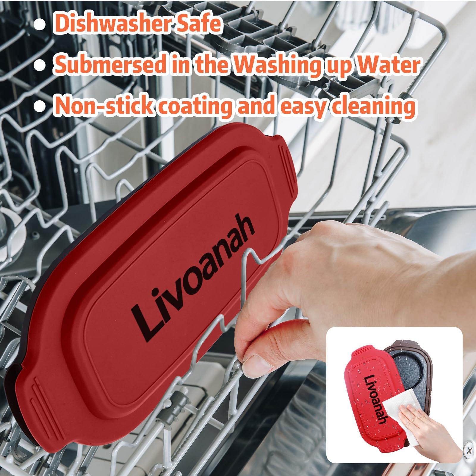 Livoanah red egg cooker travel-friendly for dorms and trips.