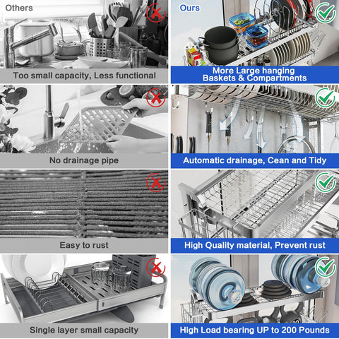 LIVOD cup holder reduces clutter and speeds air-drying of cups.