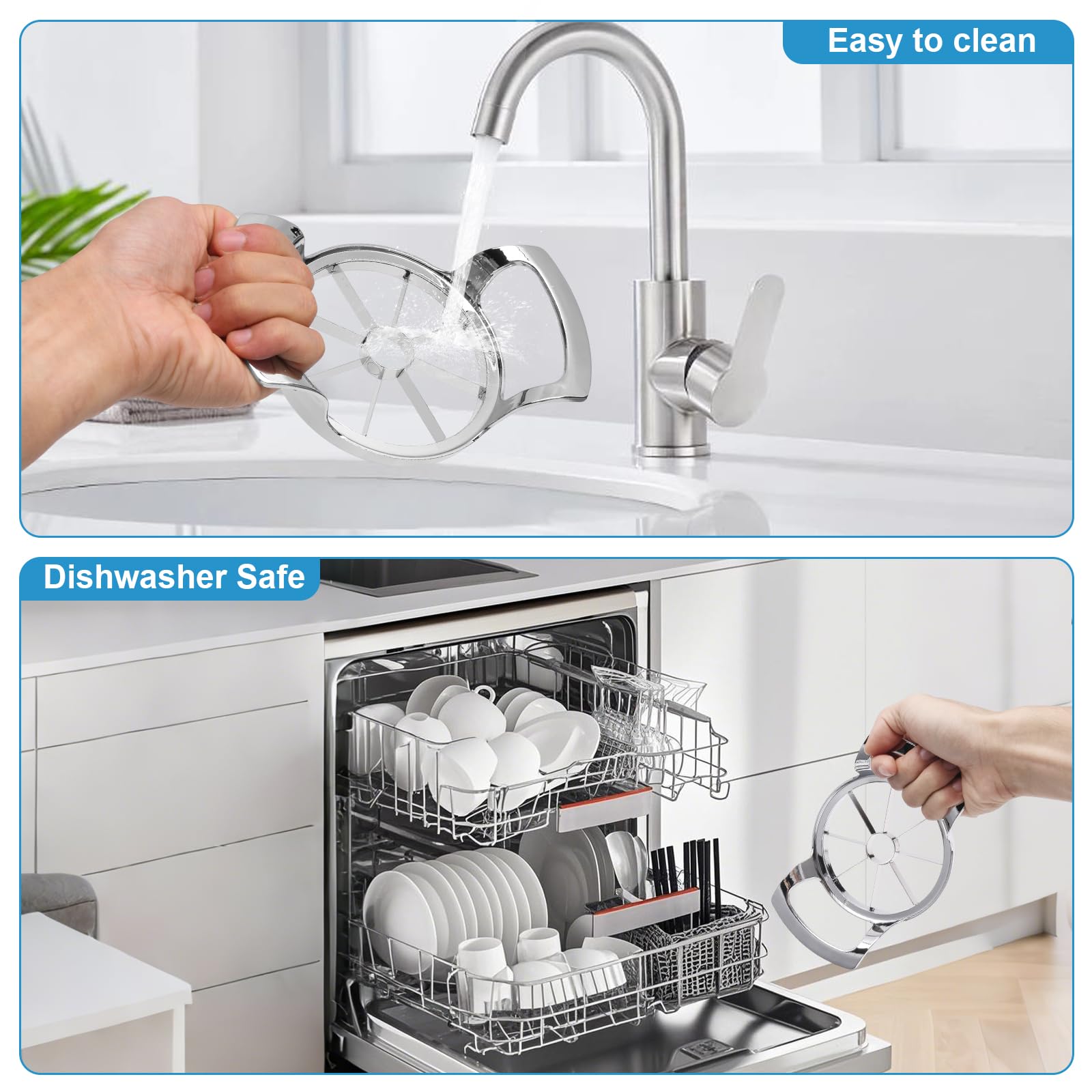 LIVSGNISTA polished finish is easy to wipe clean after use.