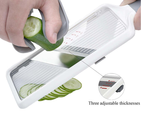 LIVSGNISTA mandoline with non-slip handle for safer, steadier slicing.
