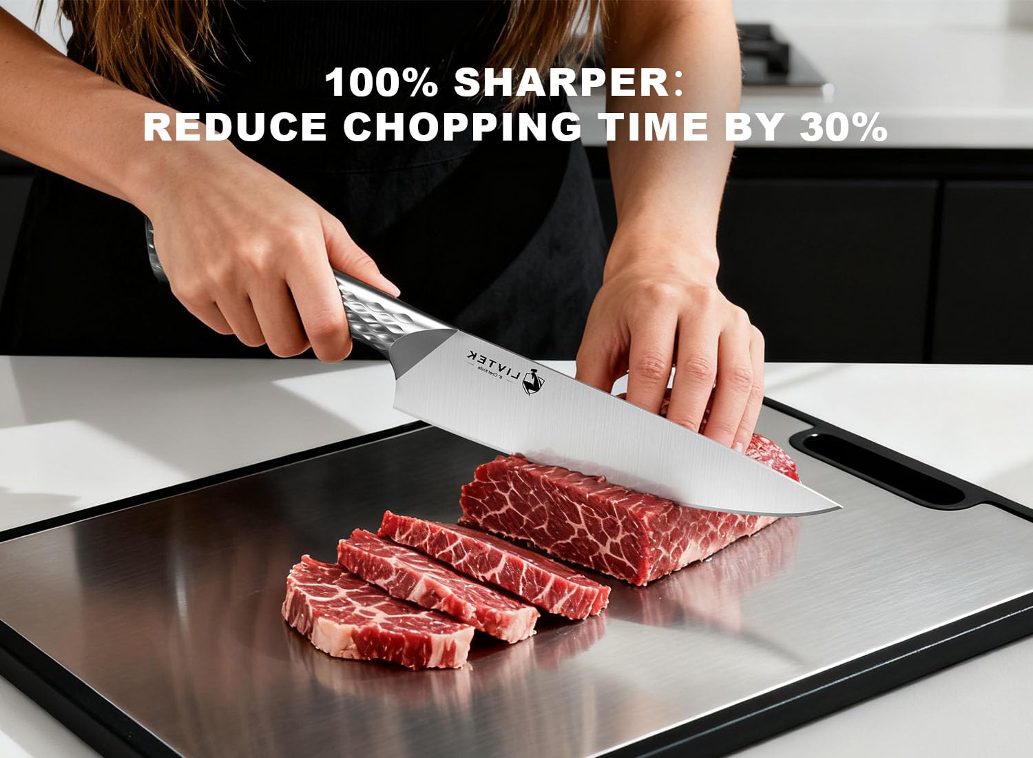 Livtek Galaxy 6-piece steak knives deliver precise, clean table cuts