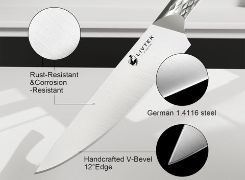 Livtek Galaxy 7-inch Santoku knife for versatile mincing and dicing