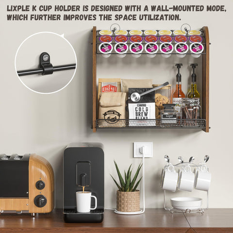 Lixple K Cup Holder adds coffee station decor with practical storage
