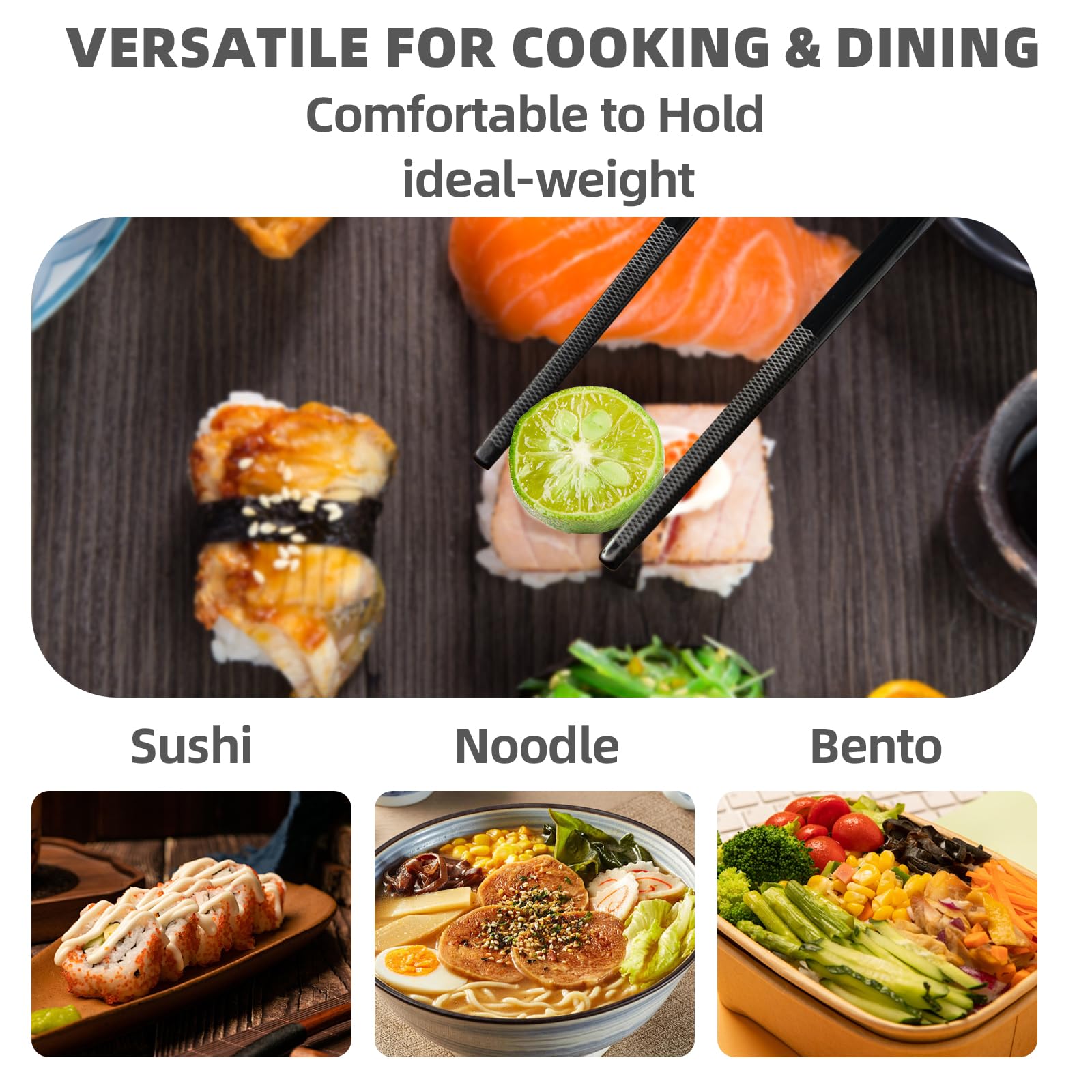 LIXTONGR dishwasher-safe chopsticks for easy maintenance