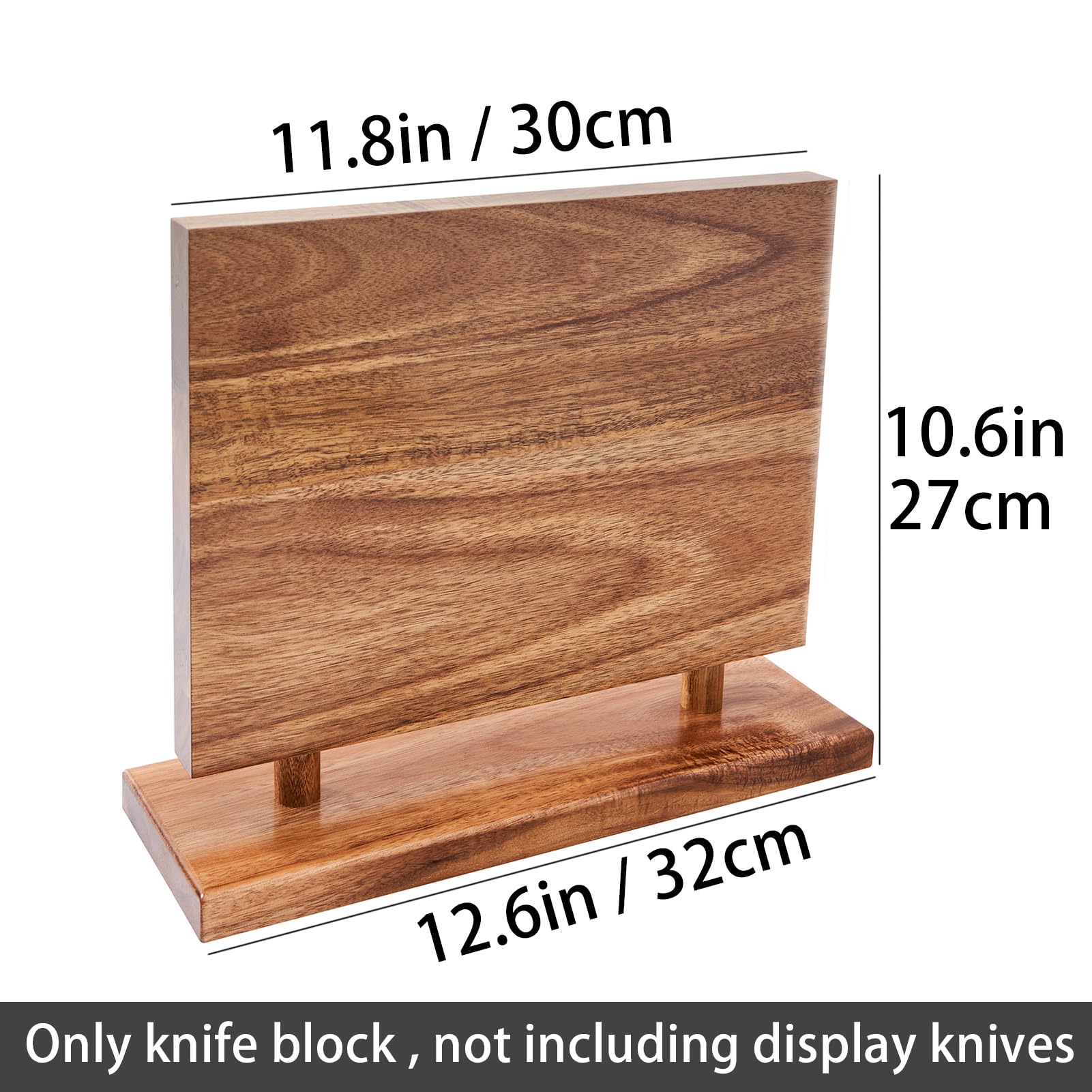 LiTY wooden universal knife stand showcasing acacia wood and space-saving vertical storage