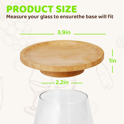 Liyeeeuo bamboo mini charcuterie boards fit most wine glasses for appetizers