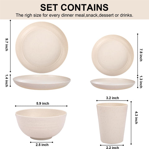LIYH unbreakable wheat straw dishware is lightweight and stackable