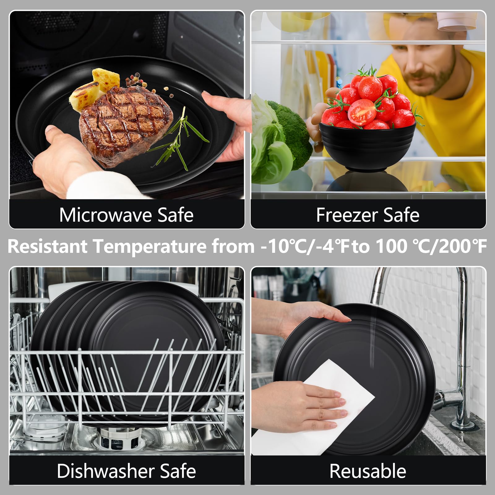 LIYH reusable dinnerware for picnics and camping, convenient and durable.