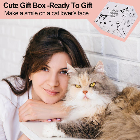 LiYiQ cat-themed greeting card suitable for birthdays or Mother's Day