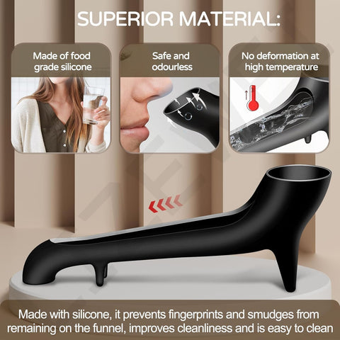 LIZEWEI rolled-edge design funnel reduces spills and protects the coffee machine surface.