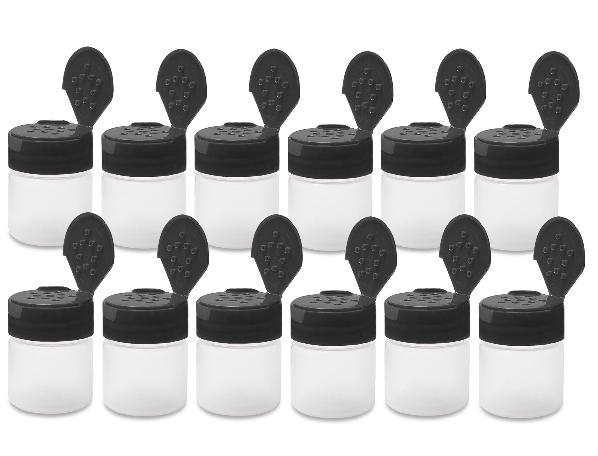 ljdeals 1 oz spice jar with flip cap 10-hole dispensing for controlled seasoning