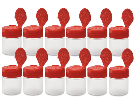 ljdeals 1oz spice jar with red flip-sift cap for precise spice dispensing