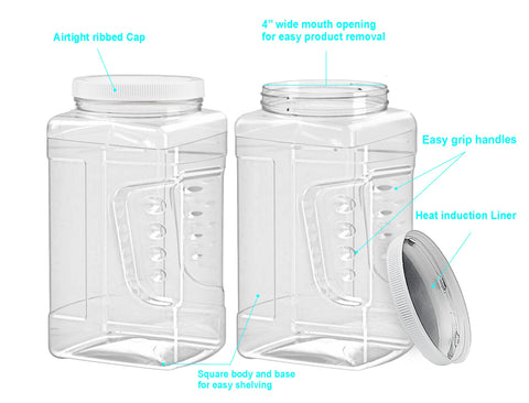 ljdeals wide-mouth square canisters for quick filling and efficient shelf organization
