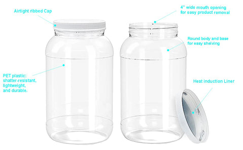 ljdeals wide-mouth storage jar ideal for easy filling and scoop access
