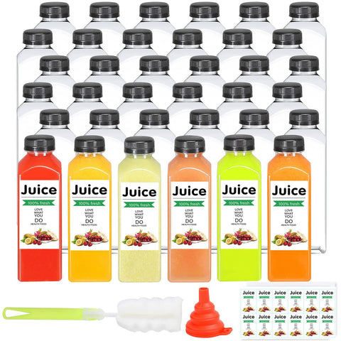 LJINOKYUN 54pcs 8oz bottles with lids ready for mess-free transport and reuse